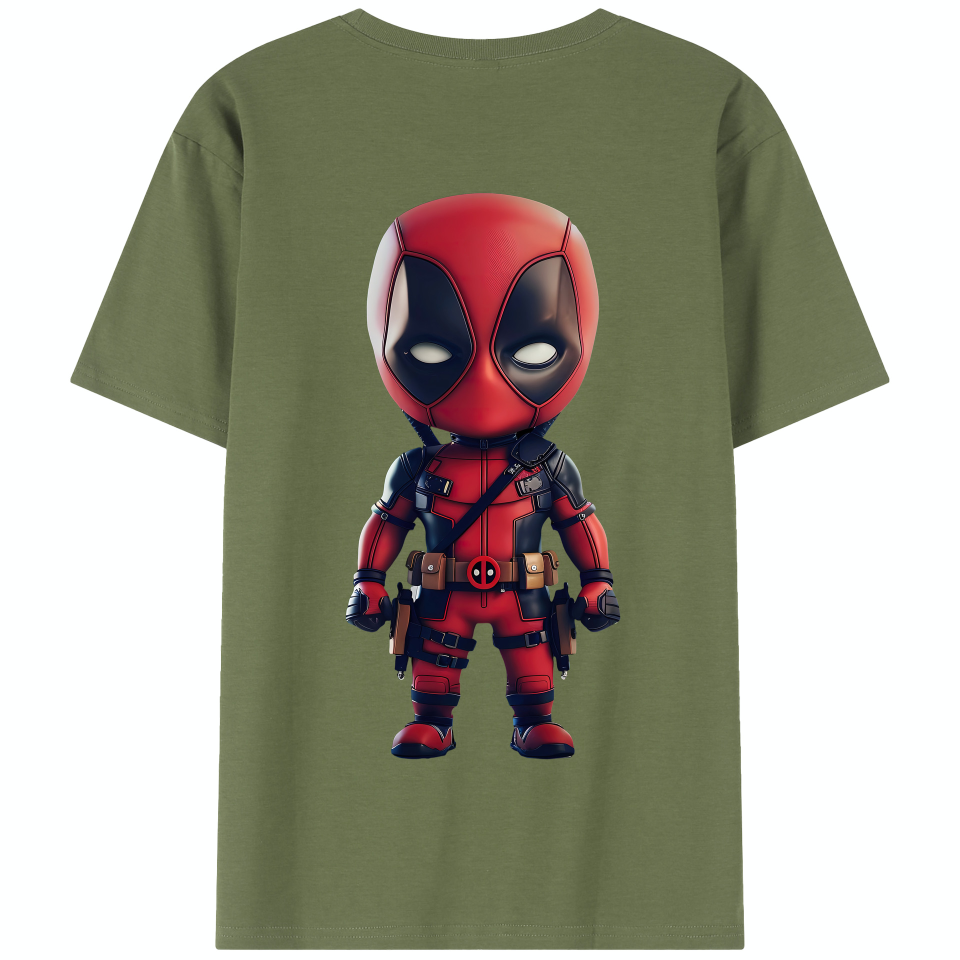 （画像用） Deadpool デッドプール 綿100％半袖Tシャツ（背面プリント）